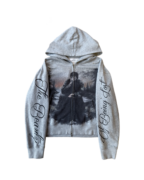The Beauty of Being Lost Zip-up (Grey)